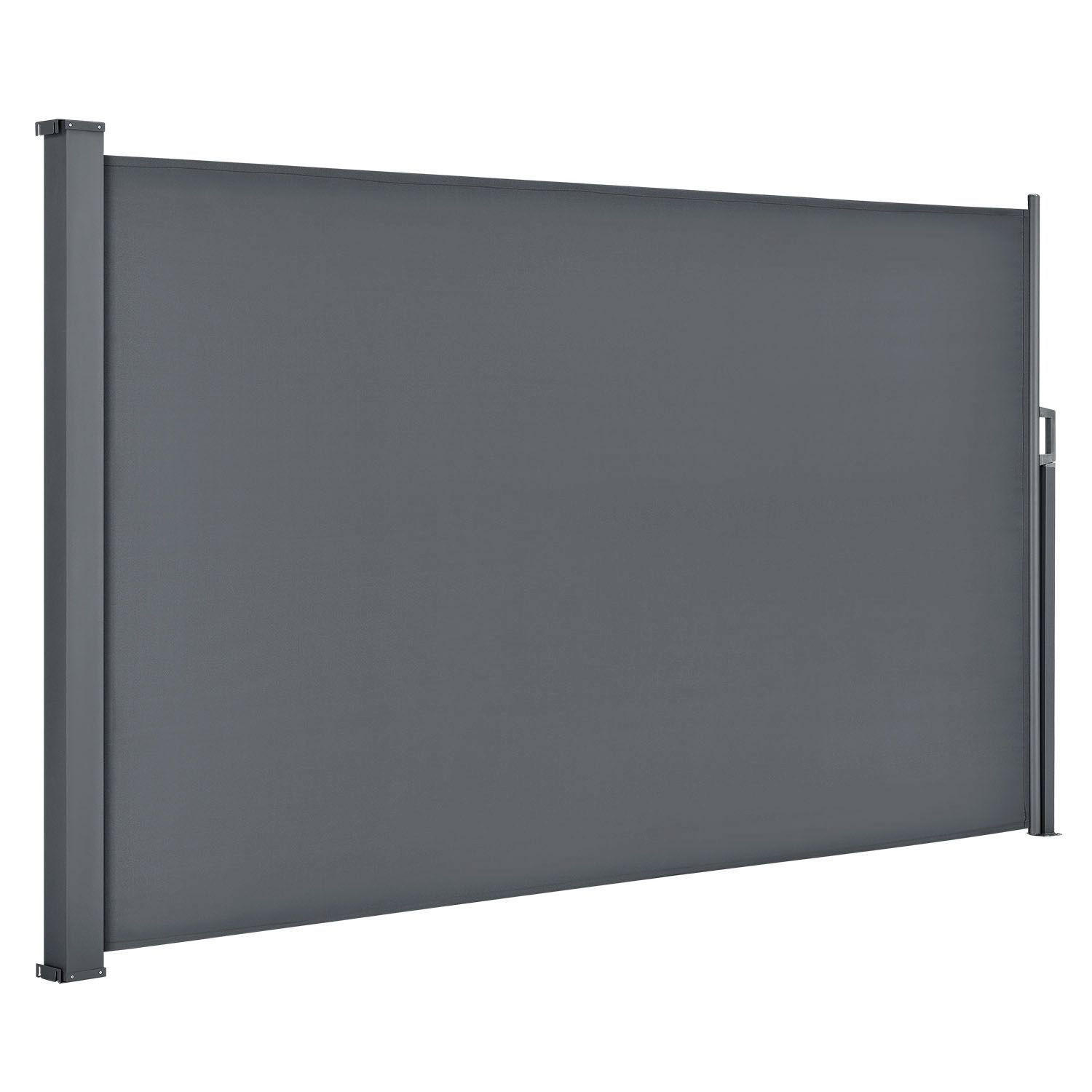 SEITENMARKISE Dubai dunkelgrau 300x160 cm - Grau, Kunststoff (300/160/300cm) - Juskys
