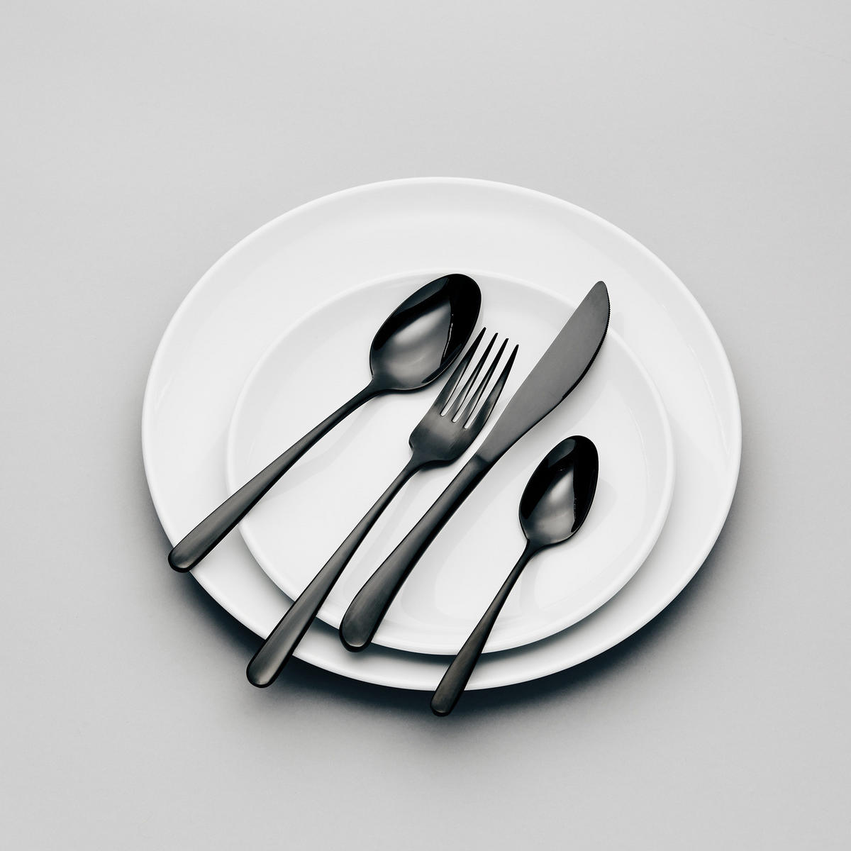 BESTECK-SET (4-tlg.) Queens - Schwarz, Metall - Butlers