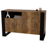 KOMMODE Karo 120/75/43.6 - Nussbaumfarben/Schwarz, Holzwerkstoff (120/75/43.6cm) - RAUMHIRSCH FURNITURE