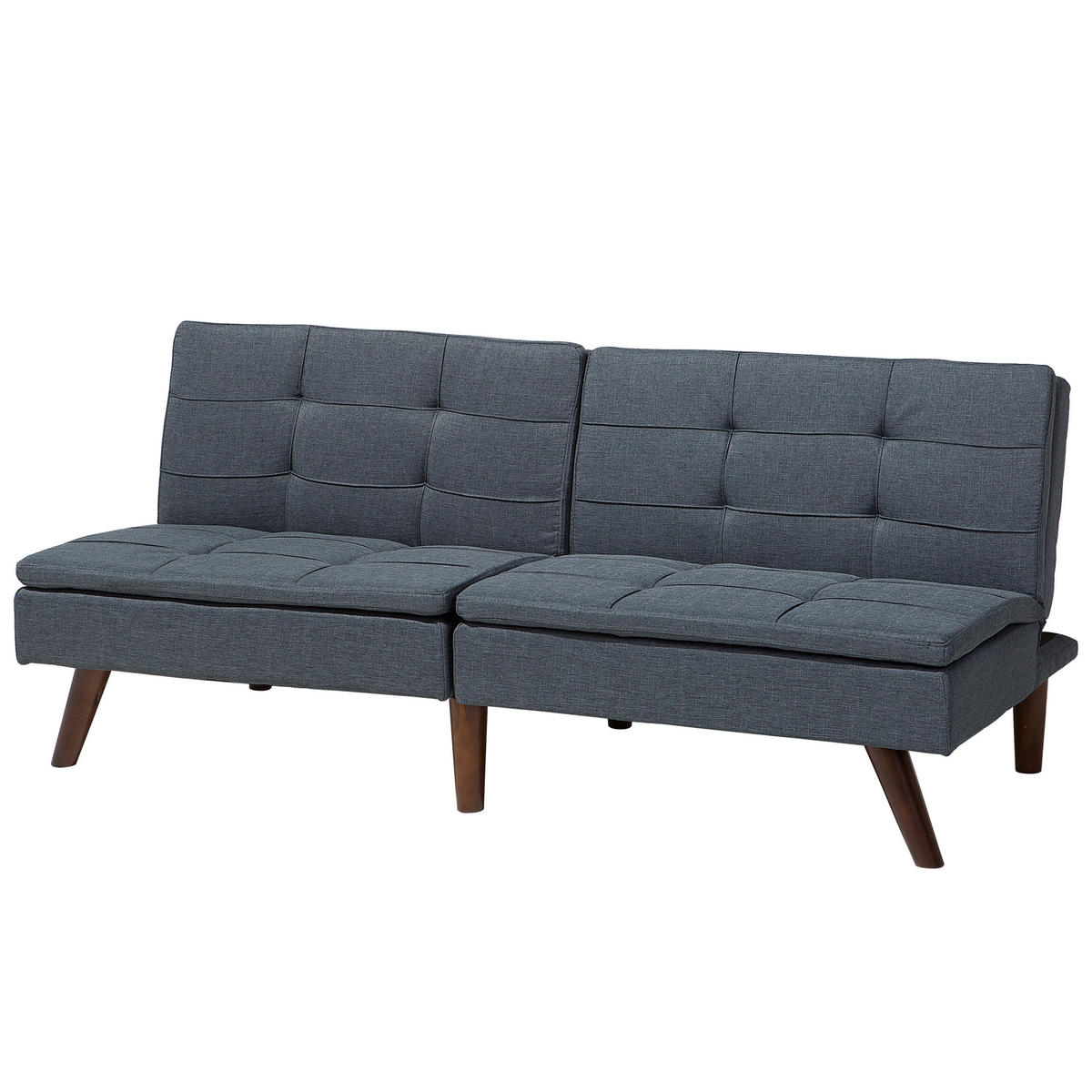 3-SITZER-SCHLAFSOFA Polyester Grau Ronne - Dunkelgrau, Textil (180/76/95cm) - Beliani