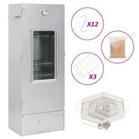 RÄUCHEROFEN Mit Kaltrauchgenerator Verzinkter Stahl - Silberfarben, Metall (44.5/110/29cm) - vidaXL