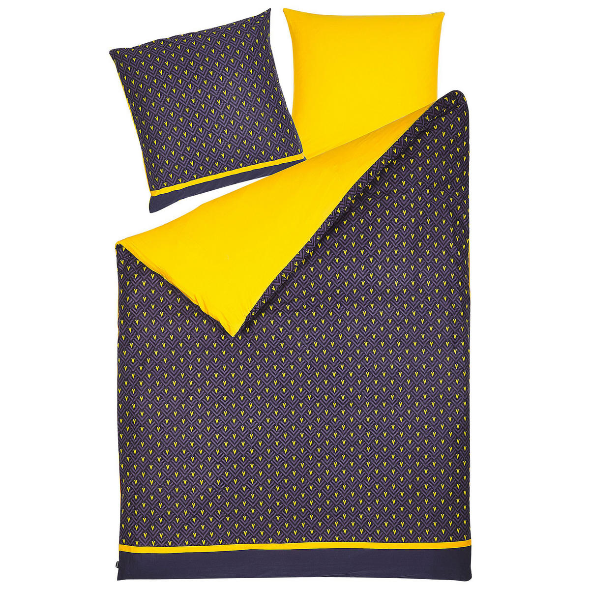 BETTWÄSCHE SET Wallingford 155x220 cm - Blau, Textil (155/220cm) - Beliani