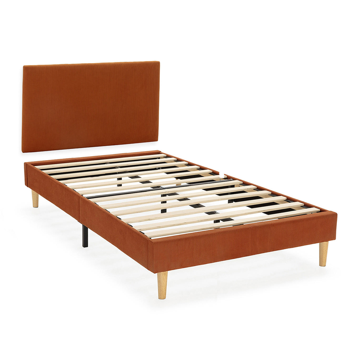 POLSTERBETT + kopfteil Bari 90x190 cm, Rot - Rot, Textil (190/90cm) - VS Venta-stock