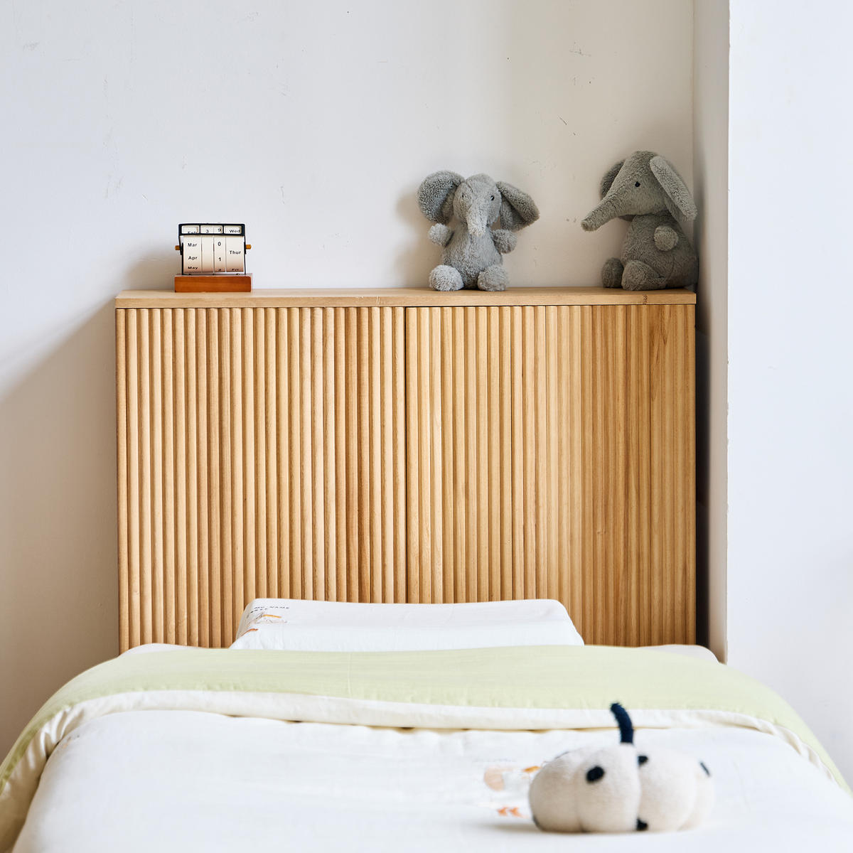 BETTKOPFTEIL Rechteckig 90 cm Holz - Braun, Holz (90/100/24cm) - Nordlys