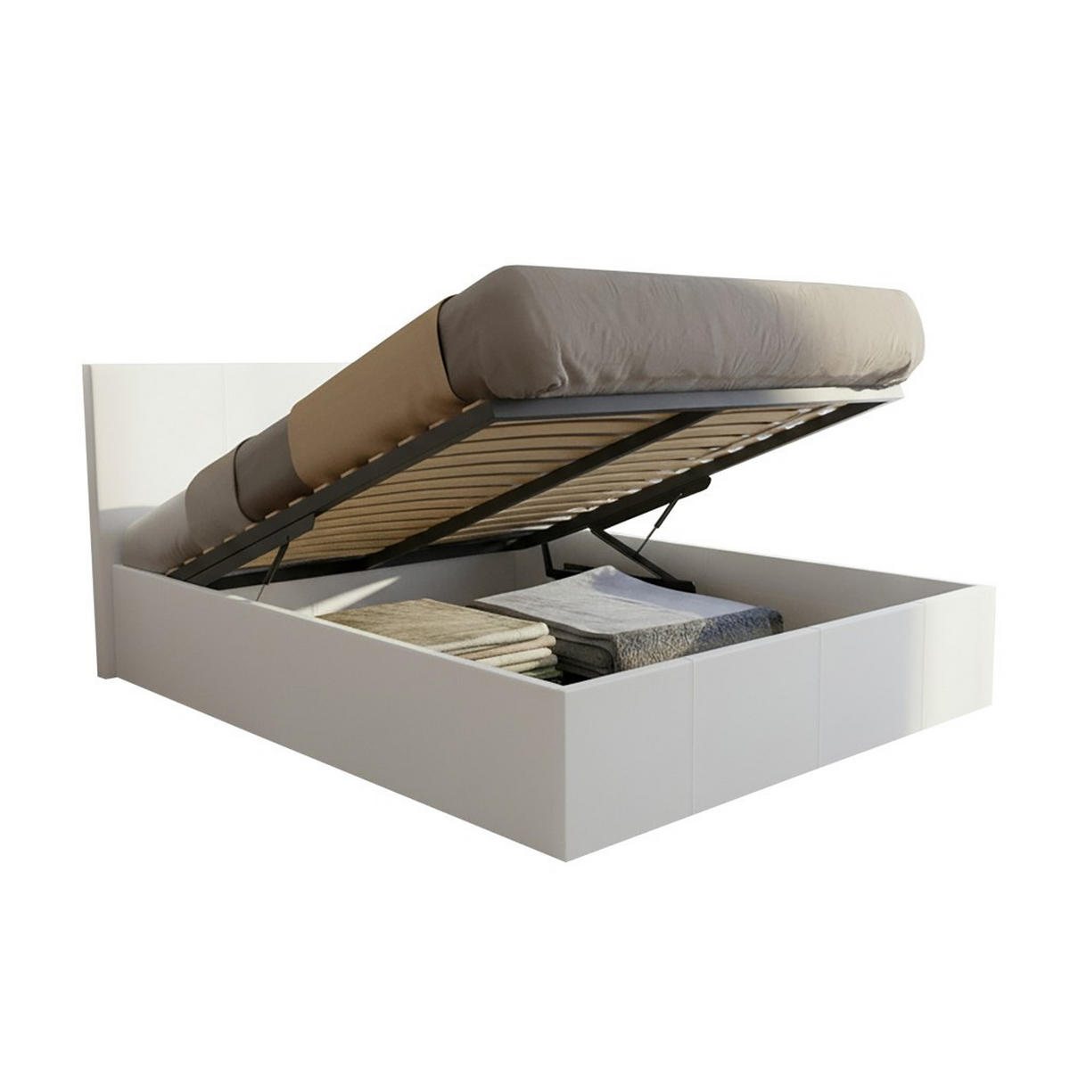 BETT BARCELONA160x200 - Weiß - Weiß, Holzwerkstoff (160/200cm) - Weber Industries