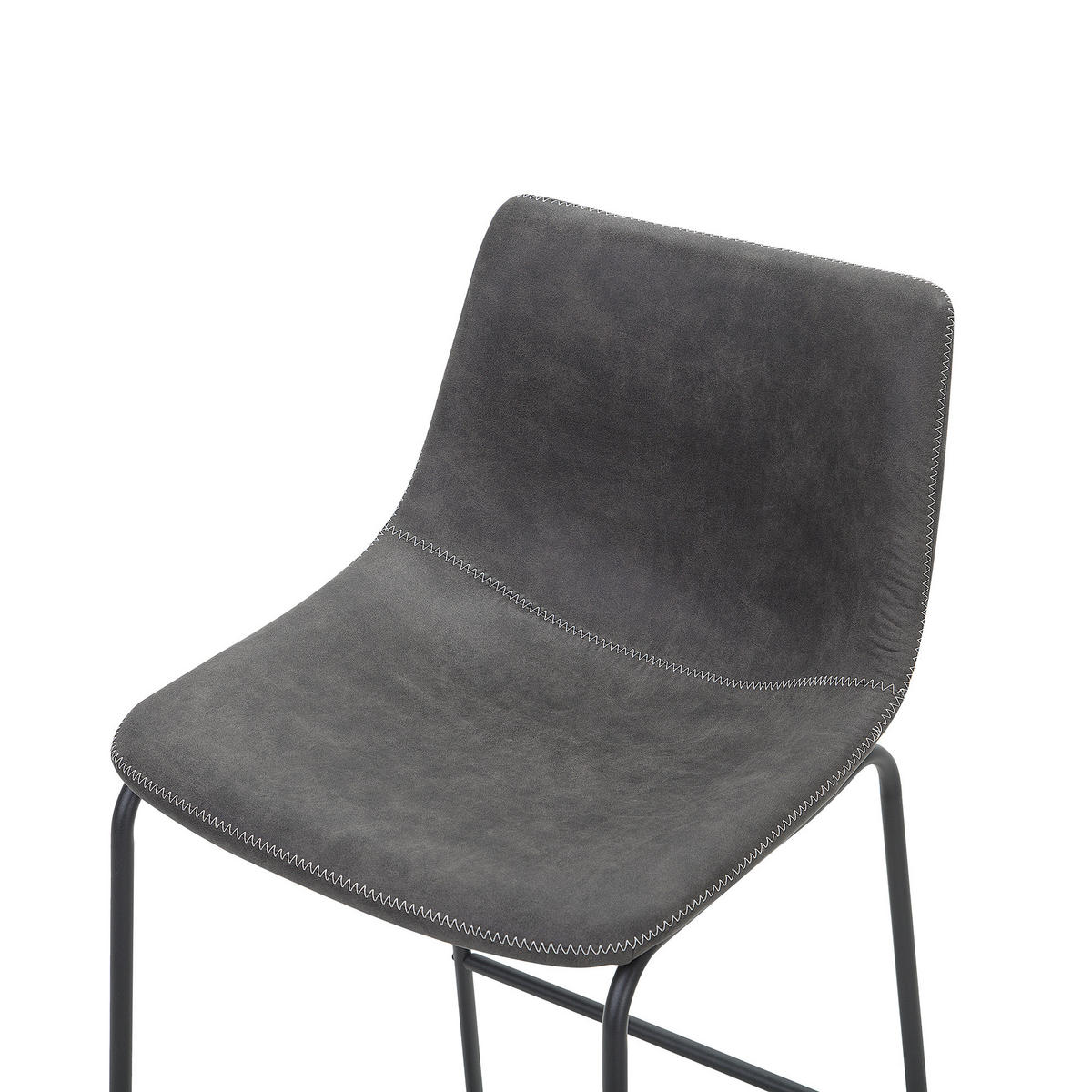 BARSTUHL 2er-Set Polsterbezug Grau Franks - Grau, Textil/Metall (46/99/46cm) - Beliani