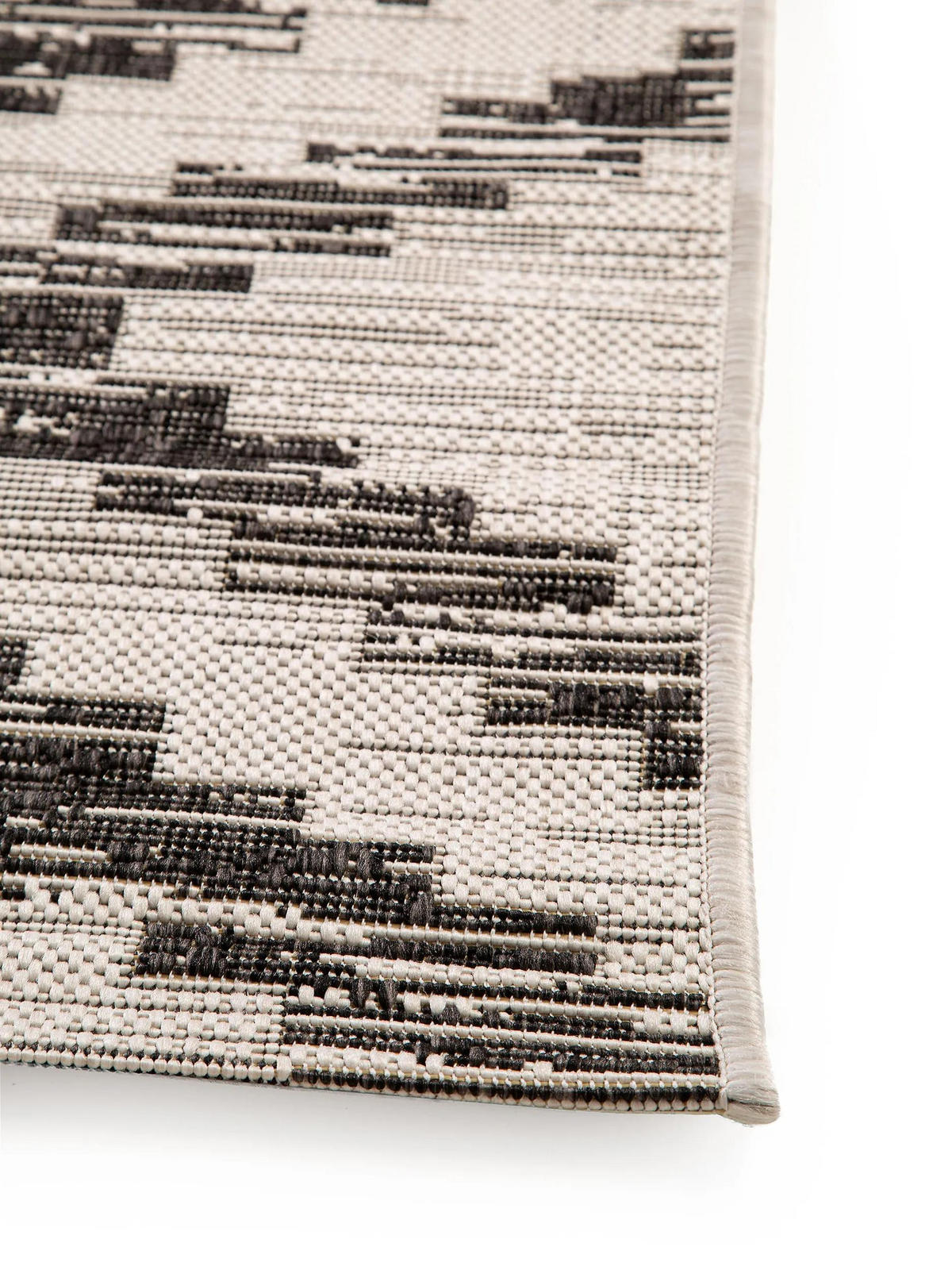 OUTDOORTEPPICH Cleo Weiß/Schwarz 80x150 cm - Weiß, Textil (80/150cm) - benuta Nest