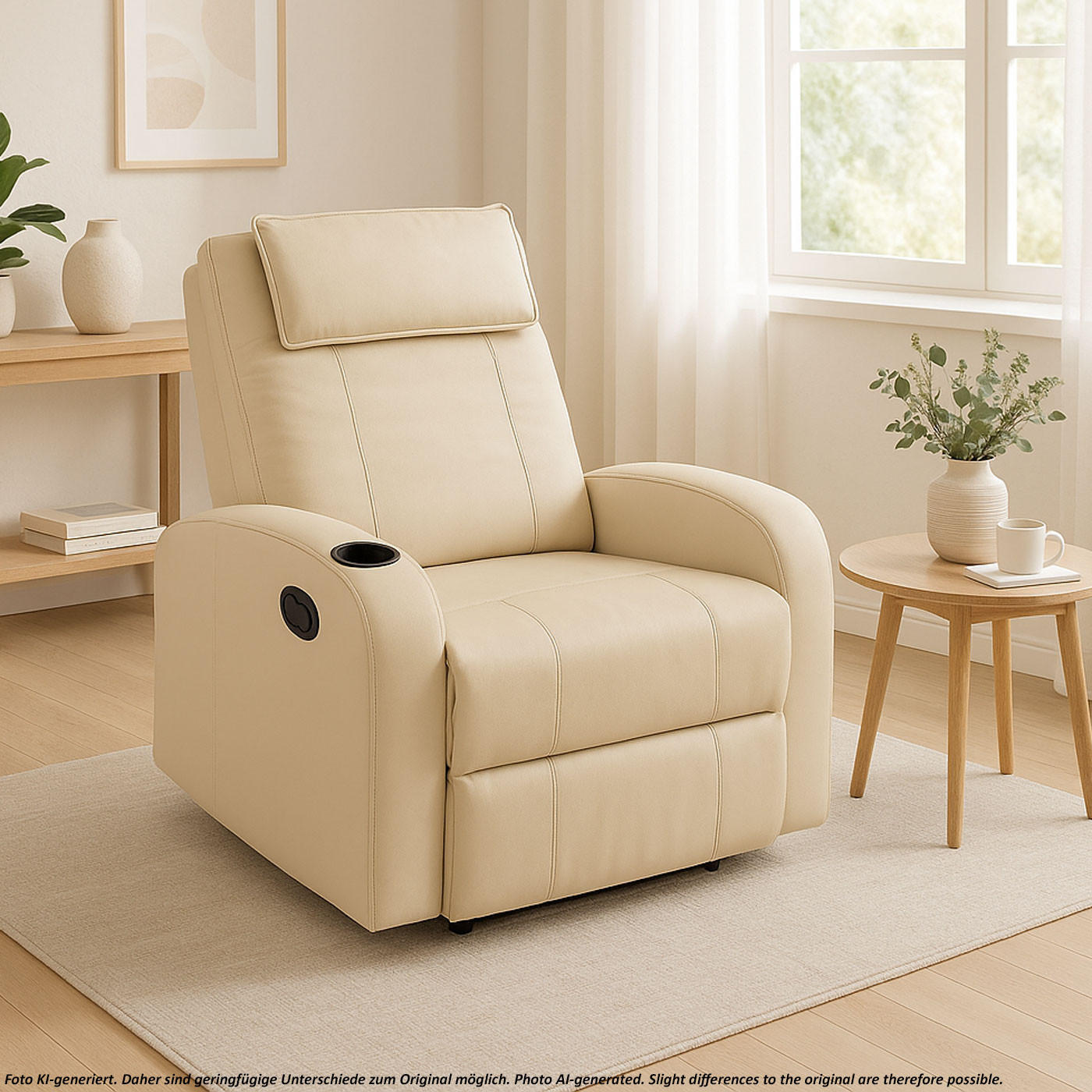 RELAXSESSEL BRüSSEL Beige - Beige, Textil (76/99/96cm) - MCW