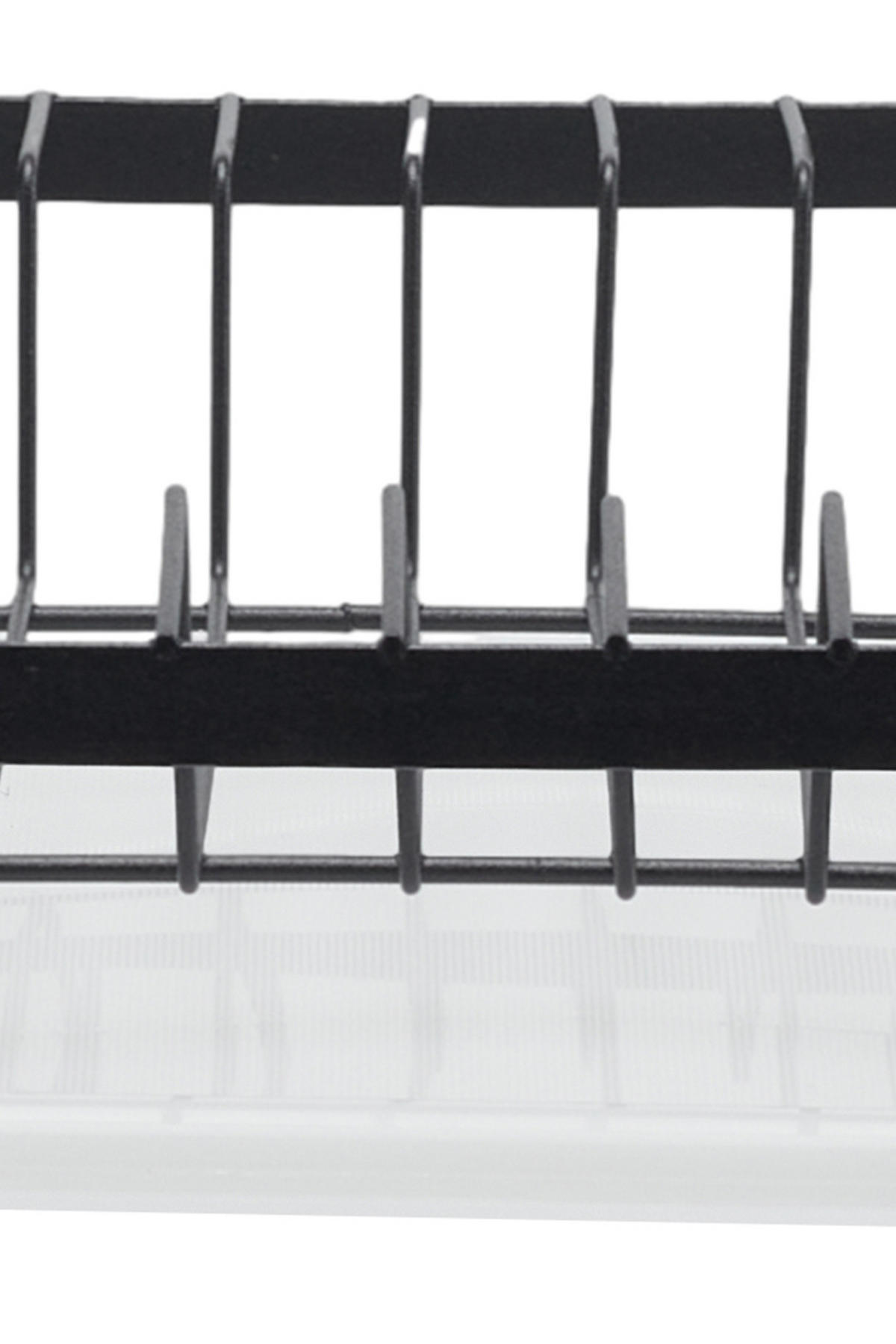 GESCHIRRABTROPFGESTELL Zweistufiges aus rostfreiem Stahl in Schwarz Leicht zu montieren Rutschfest und oberflächenschonend 43 x 23,5 x 39 cm - Schwarz, Metall (43/39/23.5cm) - Livingandhome