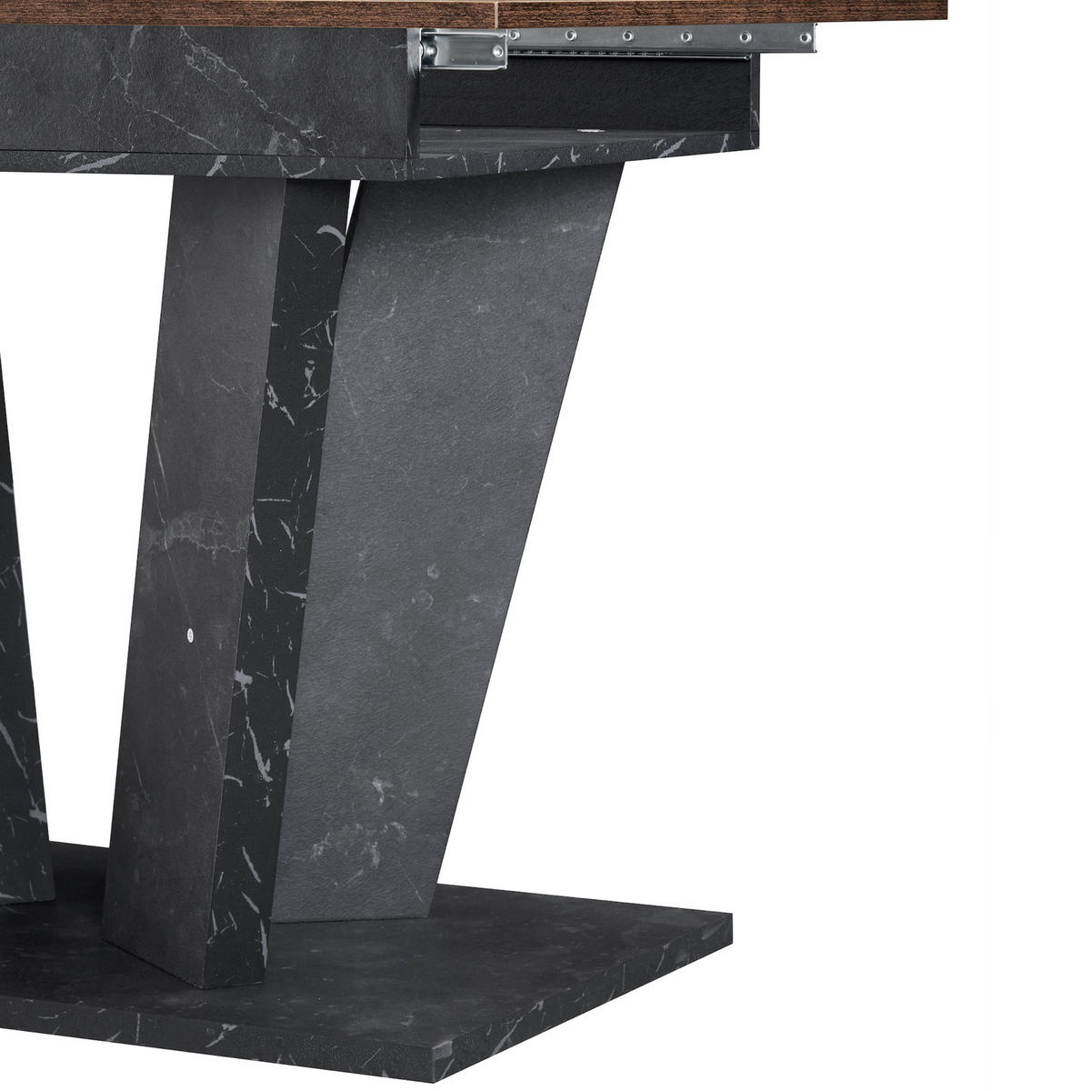 ESSTISCH WILLEM 120-160/80/76 cm - Anthrazit/Sonoma Eiche, Holzwerkstoff (80/120/76cm) - B&D Home