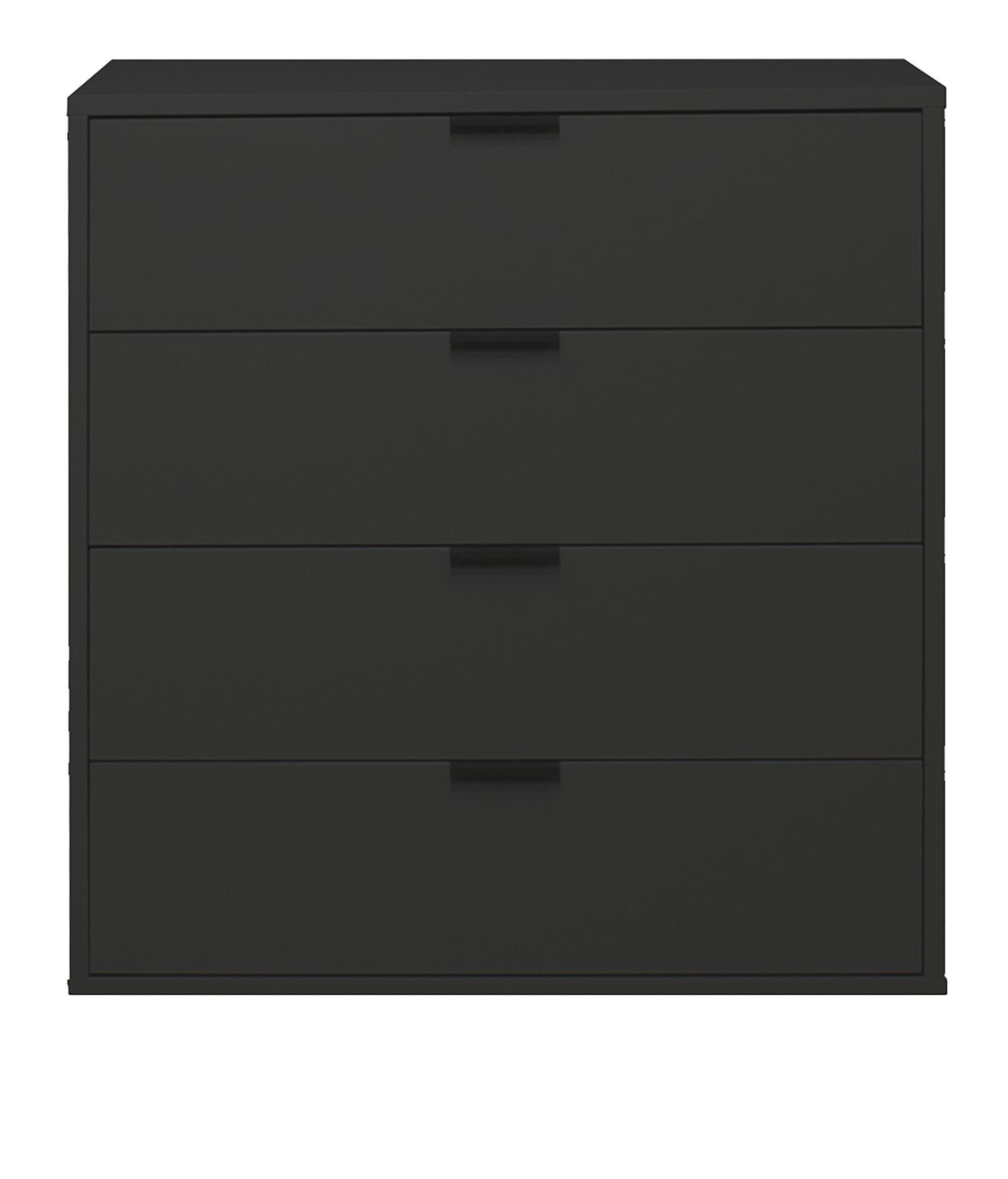 KOMMODE Erna 81x45x87 Anthrazit matt Lack - Anthrazit, Holzwerkstoff (81/87/45cm) - 58aufmkessel