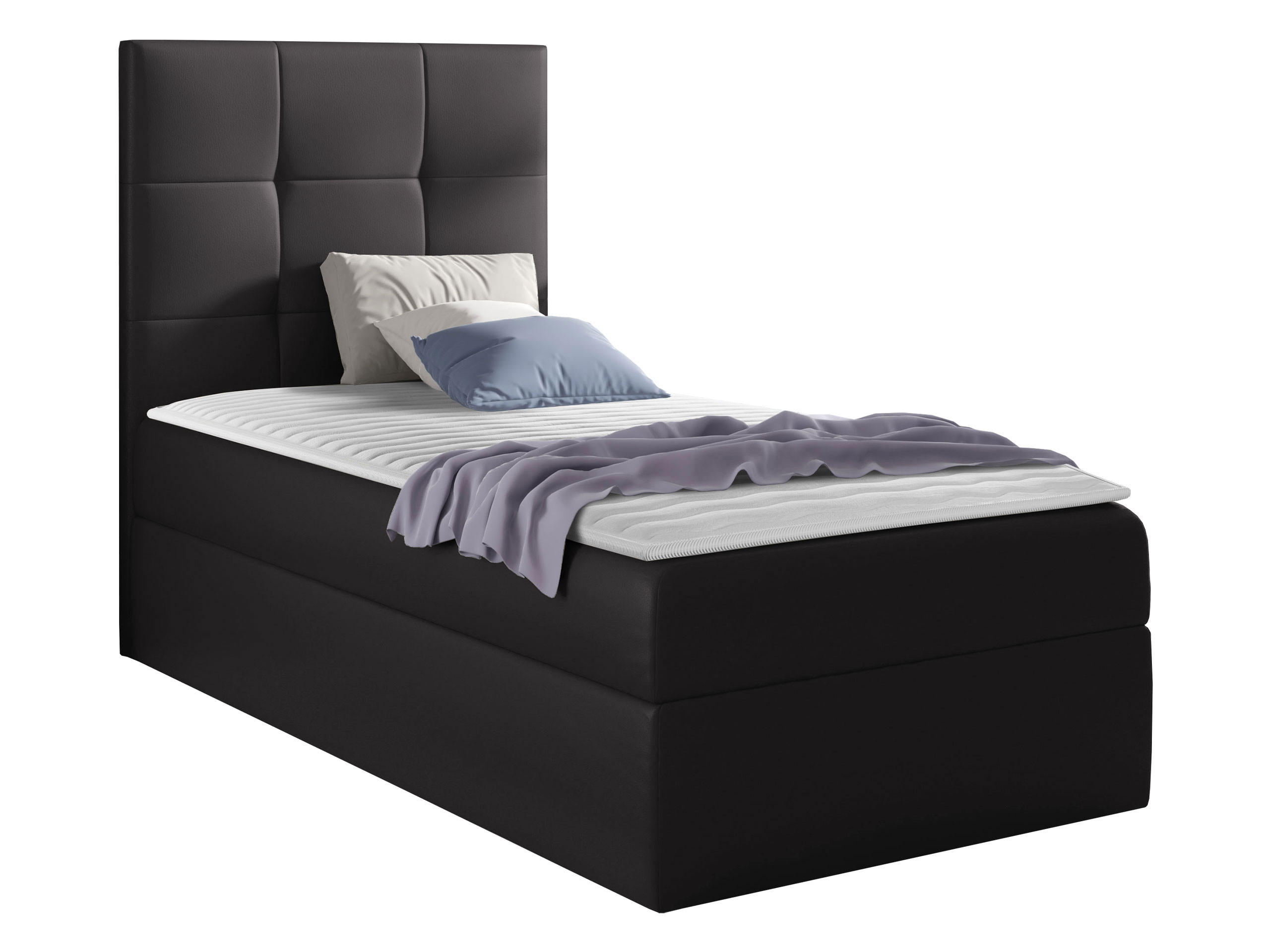 BOXBETT Mini 2, Seite zum Öffnen des Bettkastens: Links - Anthrazit, Holz (100/200cm) - MIRJAN24