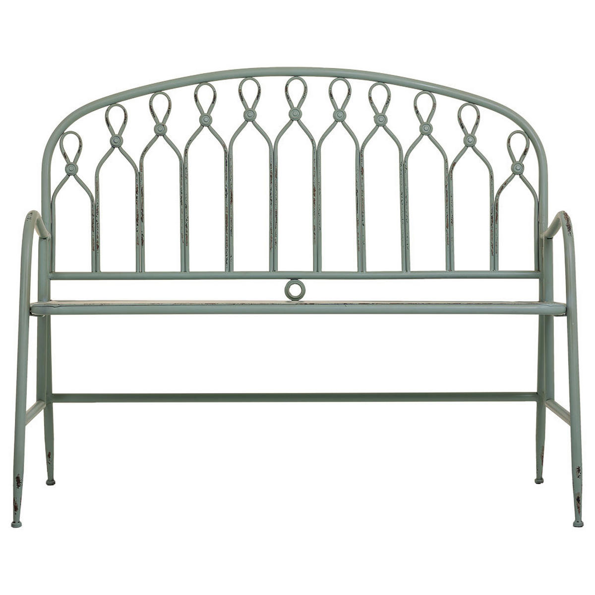BANK aus Metal 118x56x98 cm - Grün, Metall (118/98/56cm) - Wanderlust