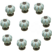 KERAMIKKNAUF 10er-Set Blau Quadrat 40 x 40 x 40 mm Schrank Beschläge - Grün, Keramik (4/4/4cm) - MCBOSON