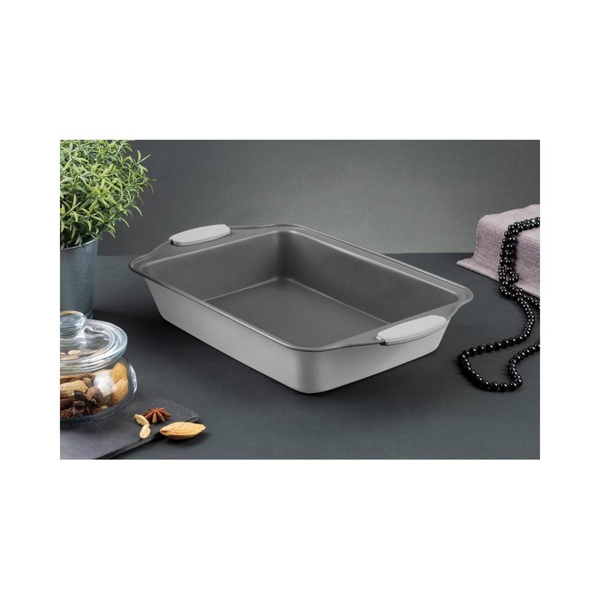 BACKFORM Grau 40/25.5/5 cm BH7649 - Grau, Metall (25.5/5/40cm) - Berlinger Haus