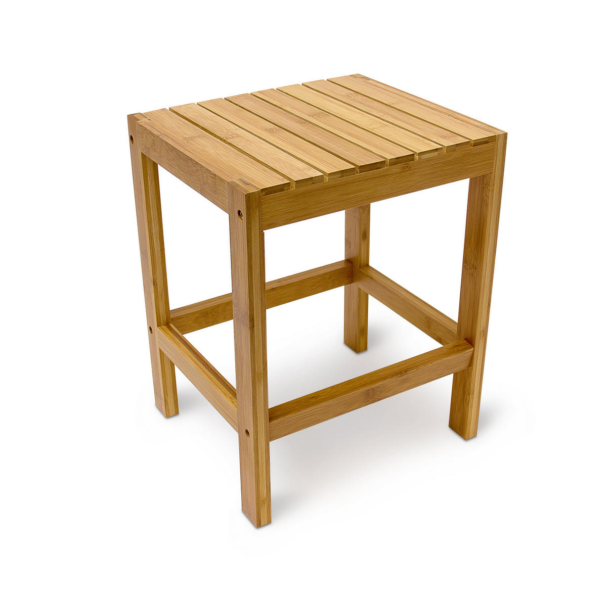 BLUMENHOCKER - Hellbraun, Holz (32/28/40cm) - Relaxdays