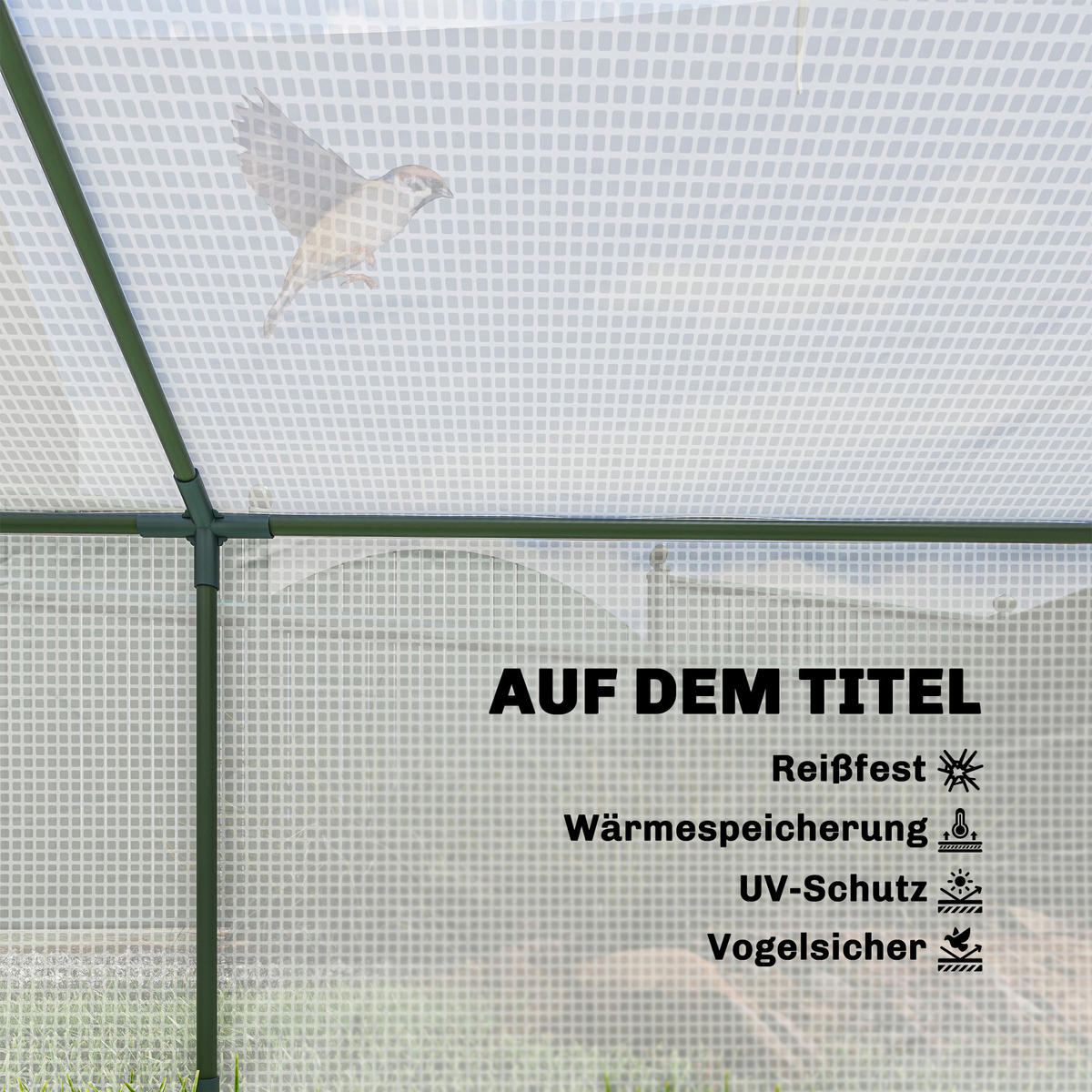 TOMATEN GEWÄCHSHAUS mit Rollfenster 180/90/70 cm - Weiß, Metall (90/70/180cm) - Outsunny