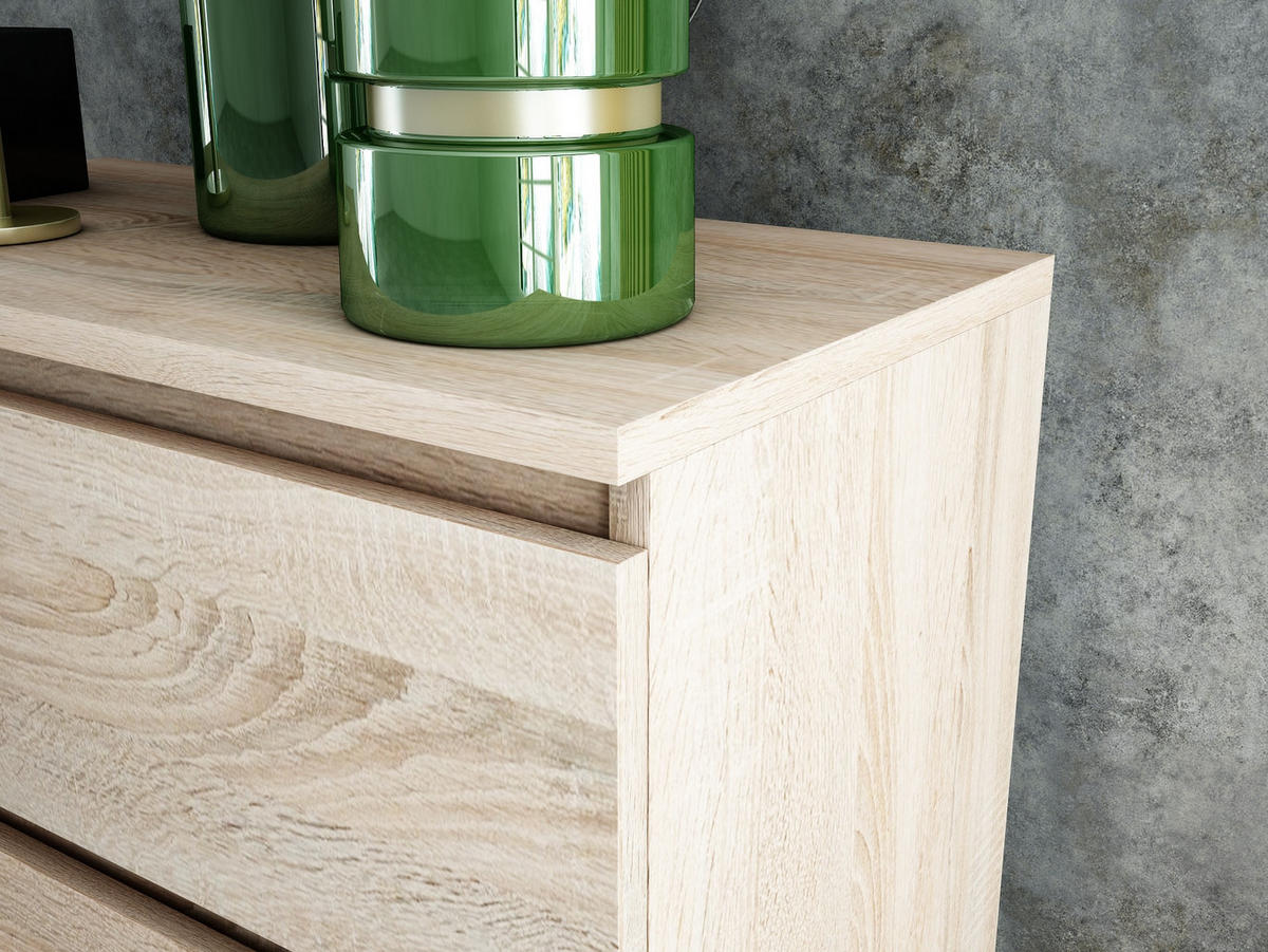 KOMMODE bella4 Sonoma - Sonoma Eiche, Holzwerkstoff (70/98/35cm) - roe furniture