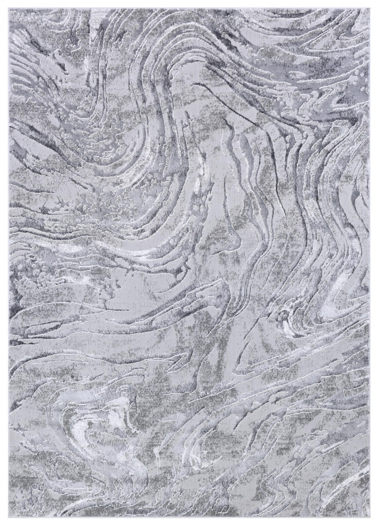 KOBEREC grafitový šedý abstraktní - 140 x 200 cm - šedá, textil (140/200cm) - Mazovia