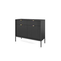 SIDEBOARD SCHWARZ - Schwarz, Holzwerkstoff (104/83/39cm) - FURNLUX