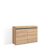 KOMMODE mit Schubladen, Sideboard Schrank, eiche, 114/35/75cm - Eichefarben, Holzwerkstoff (114/75/35cm) - Skraut Home