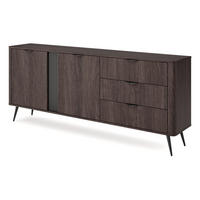 KOMMODE Breite 195 cm Estera, 3 Schubladen, 2 Türen, Eiche Dunin - Eichefarben, Holz (195/81/38cm) - Emporius