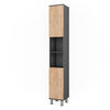 HOCHSCHRANK Fynn Anthrazit/Goldkraft Eiche 30 x 190 cm - Honigeiche/Anthrazit, Holzwerkstoff (30/190/30cm) - Vicco