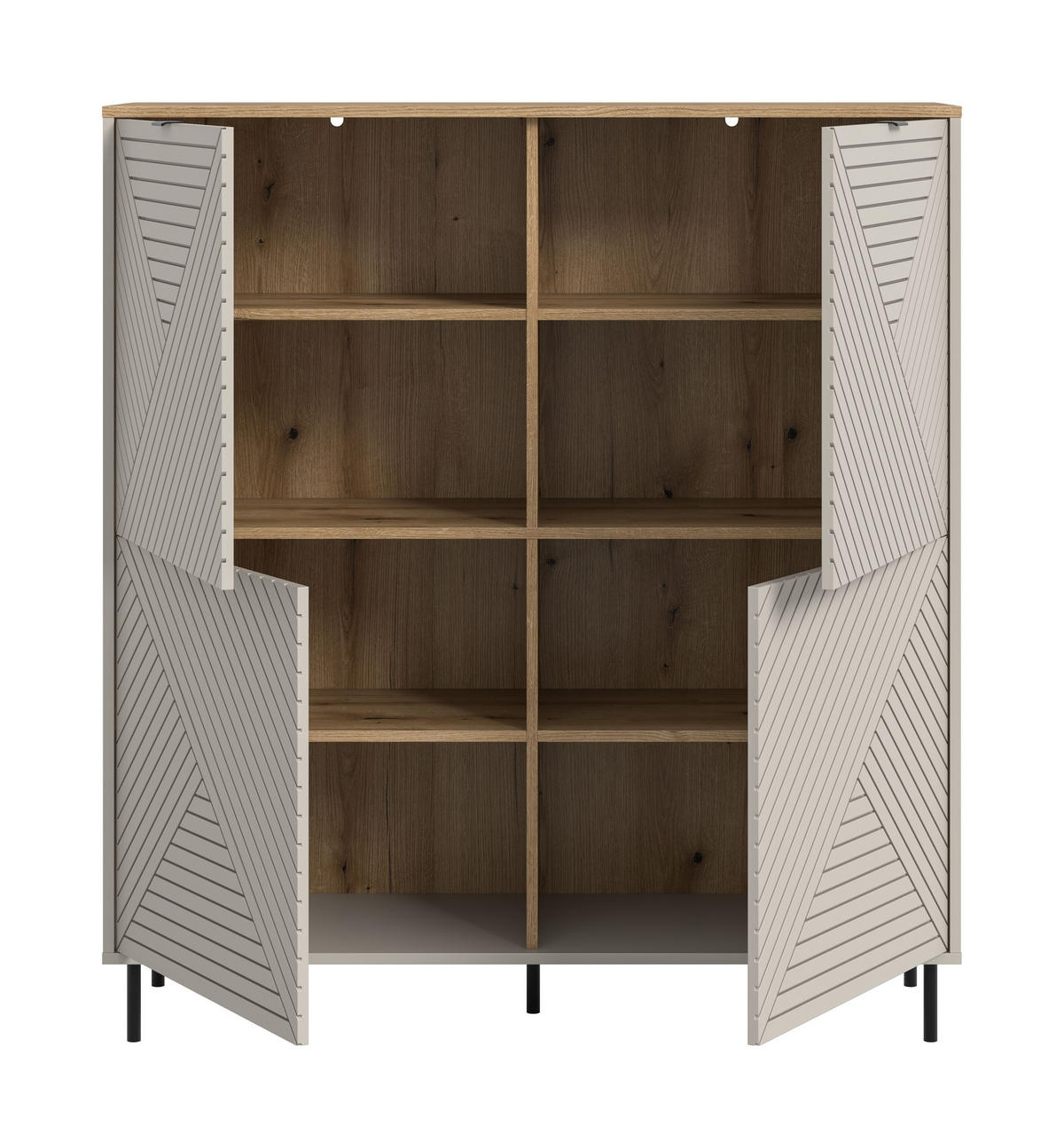 HIGHBOARD CAMPUS (B/H/T: ca. 124/135/40 cm) in Kaschmir/Kaschmir - Kaschmir, Holzwerkstoff (124/135/40cm)