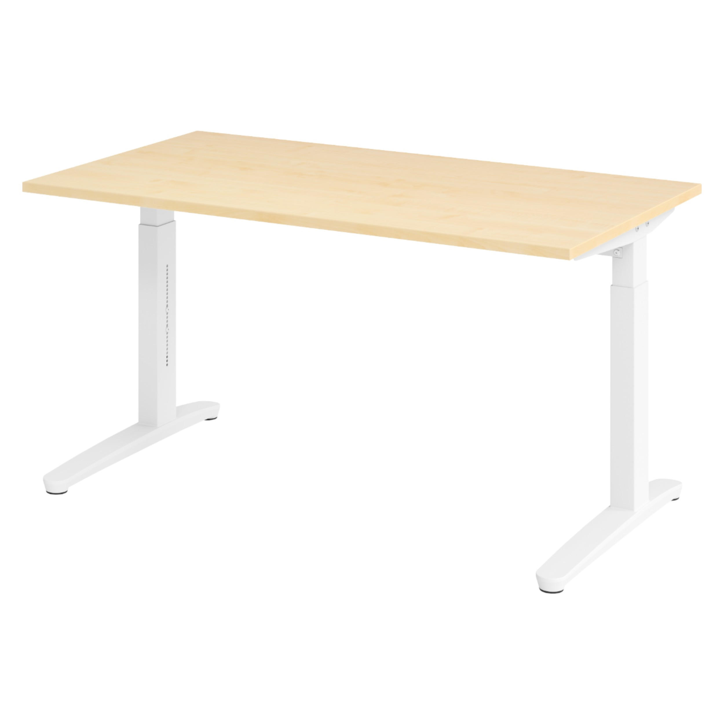 SCHREIBTISCH Serie-XB 80/140/74 cm in Ahornfarben/Weiß - Ahornfarben/Weiß, Holzwerkstoff (80/140/74cm) - bümö