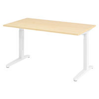 SCHREIBTISCH Serie-XB 80/140/74 cm in Ahornfarben/Weiß - Ahornfarben/Weiß, Holzwerkstoff (80/140/74cm) - bümö
