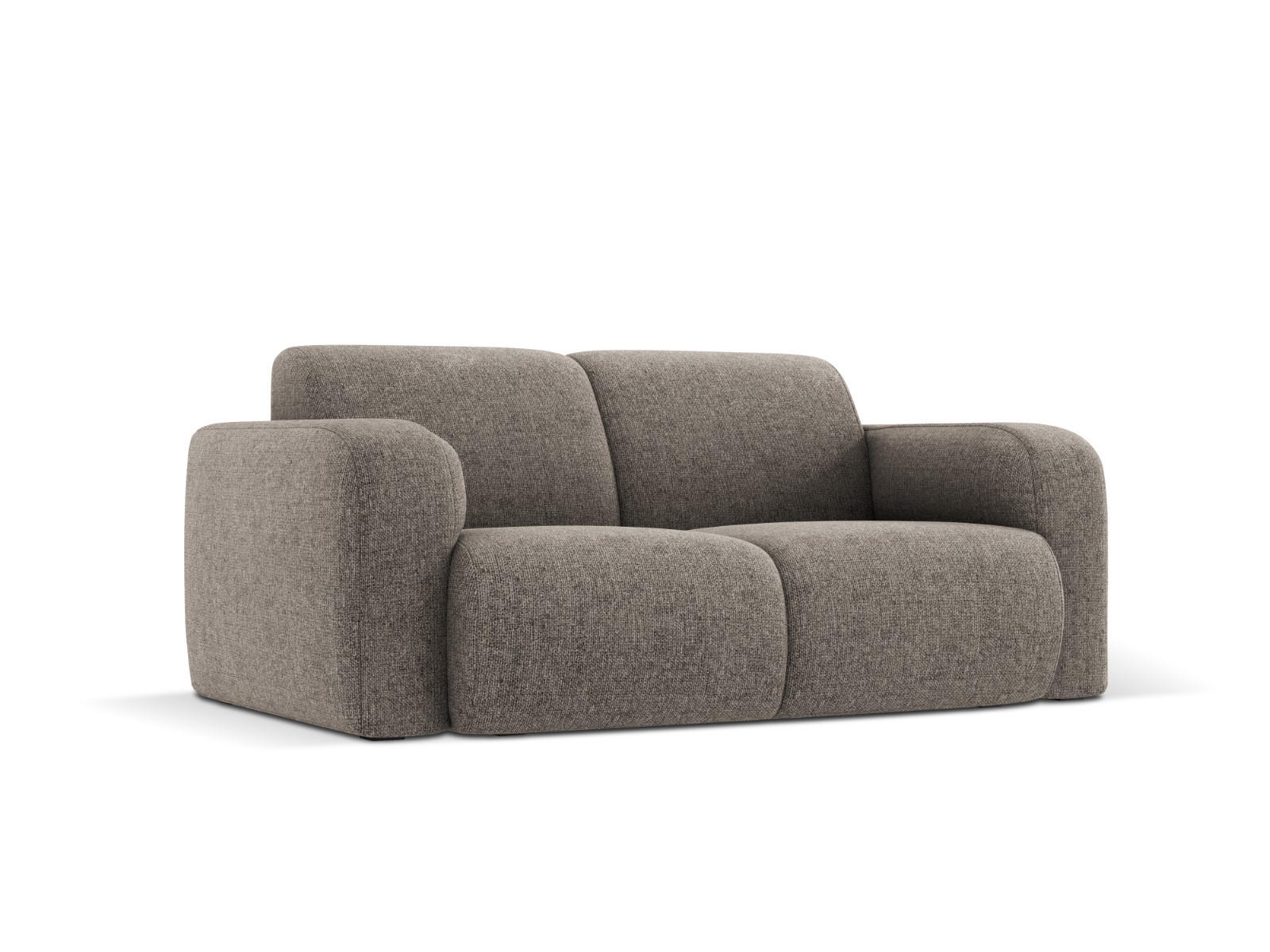 SOFA Molino aus Chenille-Stoff grau 2 Sitzplätze - Grau, Textil (95/72/170cm) - Micadoni