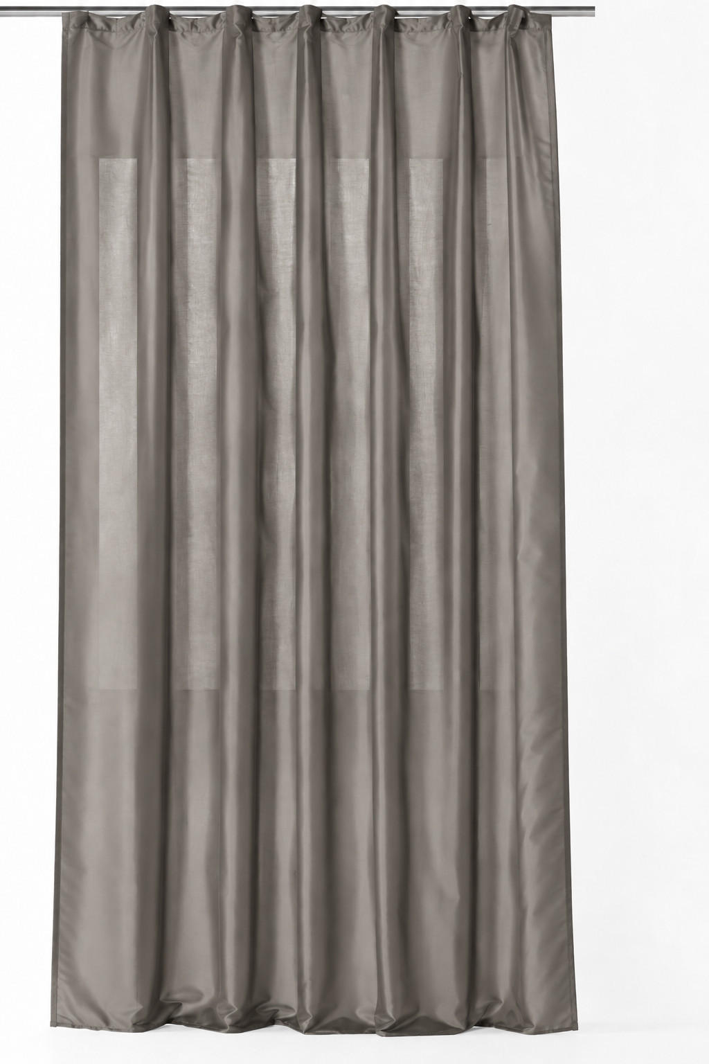 VORHANG Kräuselband 140/245 cm Taupe Wildseiden Optik - Taupe, Textil (140/245cm) - TiborTex