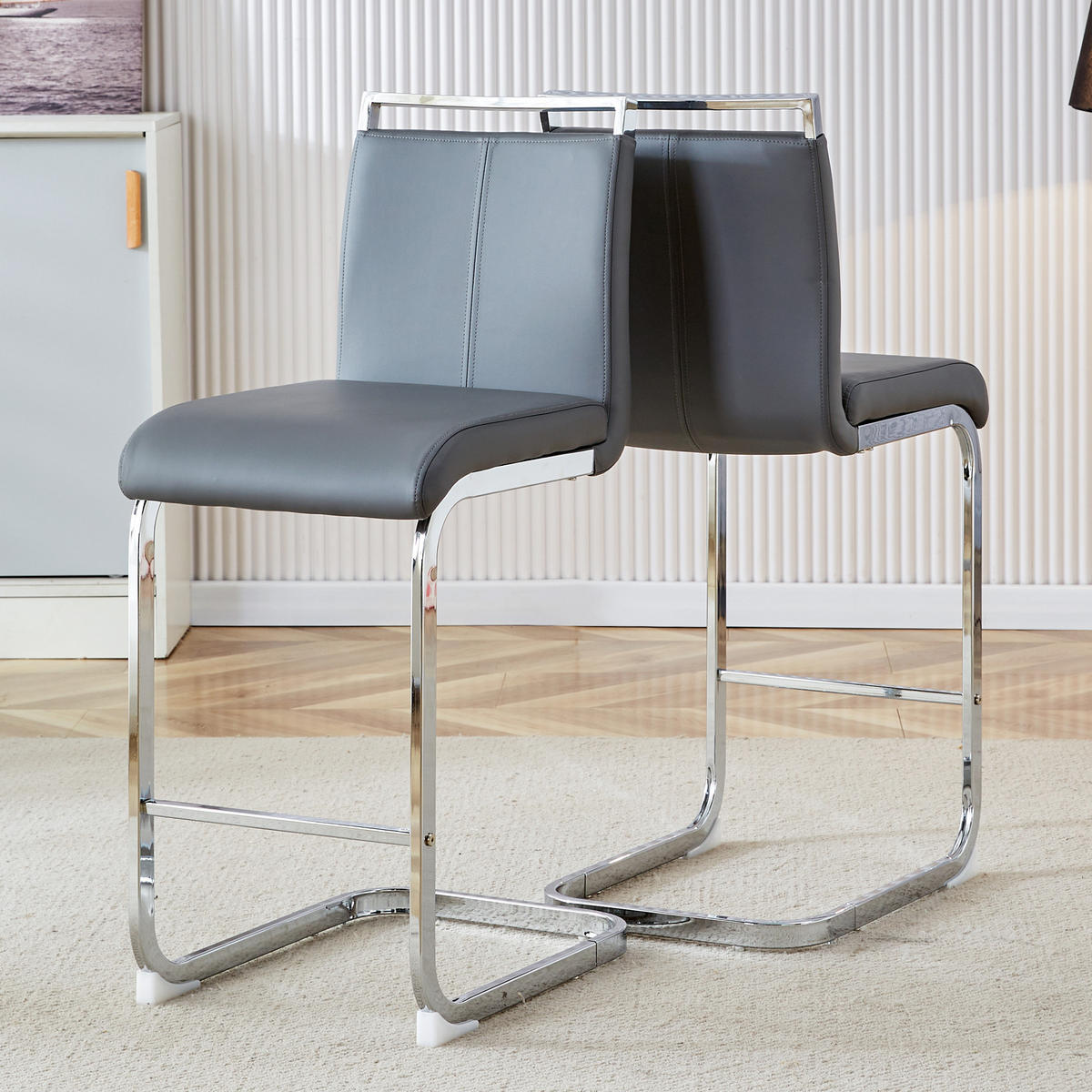 SCHWINGSTUHL DE-36484 2er Set mit PU-Bezug Grau - Grau, Metall (46.5/96.5/38.9cm) - ComfortXL