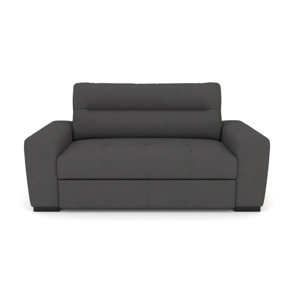 2-SITZER Carlisle Flachgewebe Grau 183/97/93 cm - Dunkelgrau, Kunststoff/Textil (183/93/97cm) - foamnova