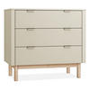 WICKELKOMMODE Lotti mit Schubladen - Beige, Holz (101/91/53cm) - KONSIMO®