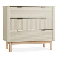 WICKELKOMMODE Lotti mit Schubladen - Beige, Holz (101/91/53cm) - KONSIMO®