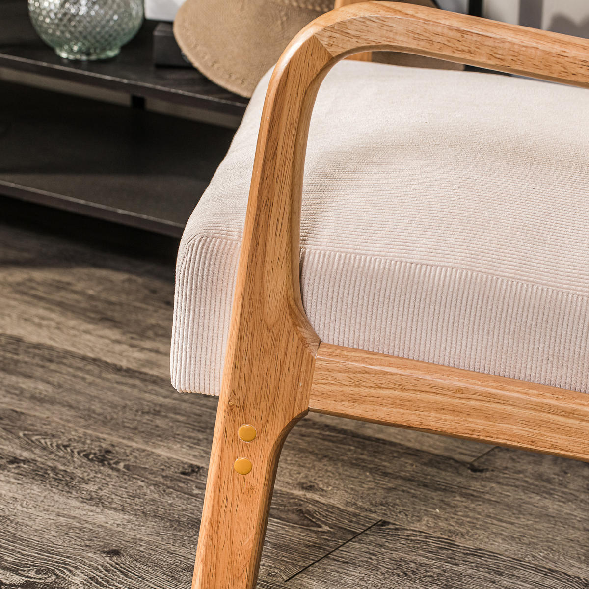 SESSEL Holz Beige - Beige, Holz (64/74/80cm) - Nordlys