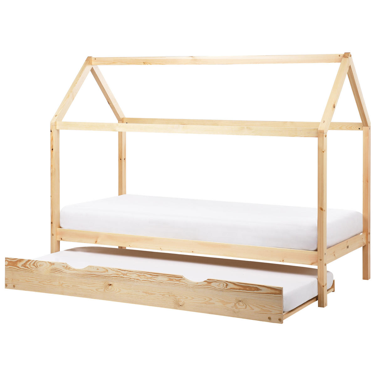 KINDERBETT 90x200 cm Heller Holzfarbton Crillon - Hellbraun, Holz (90/200cm) - Beliani