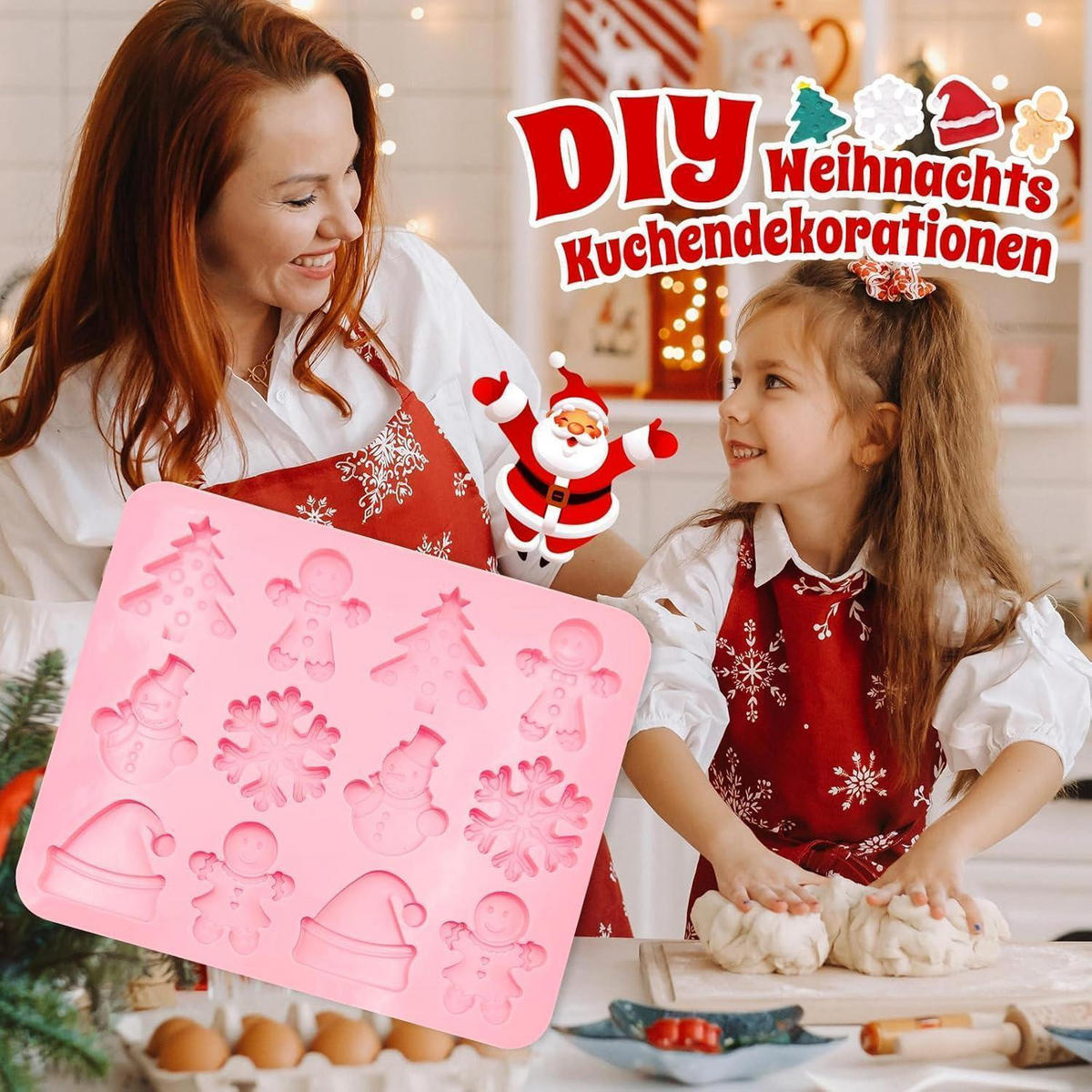 SILIKONFORM Weihnachten Rosa - Rosa, Kunststoff