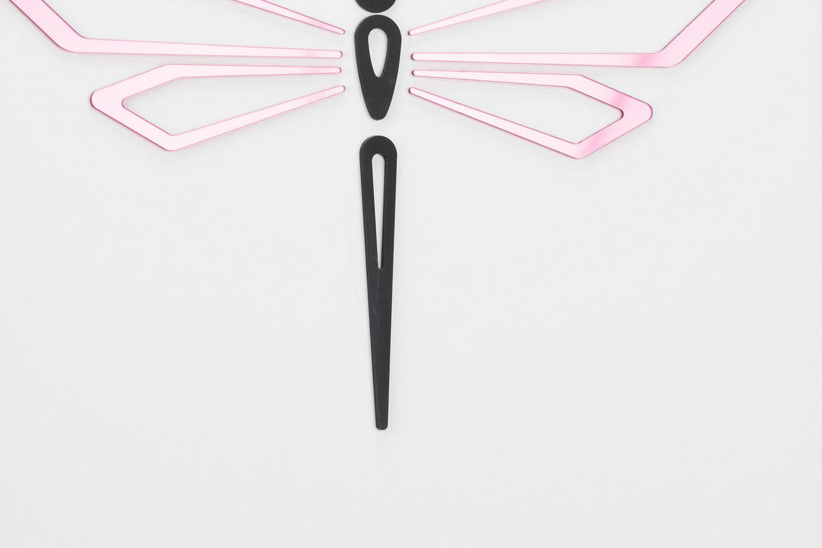 WANDBILD Rosa 40/60 cm - Pink/Schwarz, Glas (1/60cm) - KUNSTLOFT