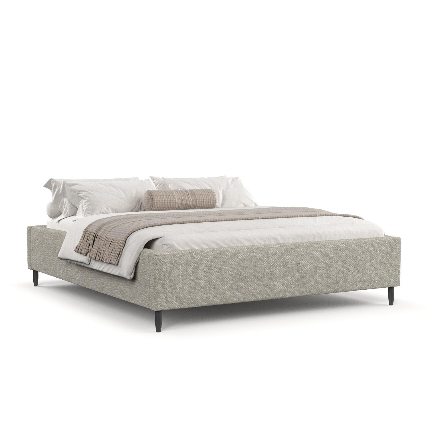 Thumbnail - Maison de Reve Polsterbett, Beige, Grau, Textil, Buche, Kiefer, 120x200 cm, Oeko-Tex® Standard 100, Reach, FSC 100%, Mad...