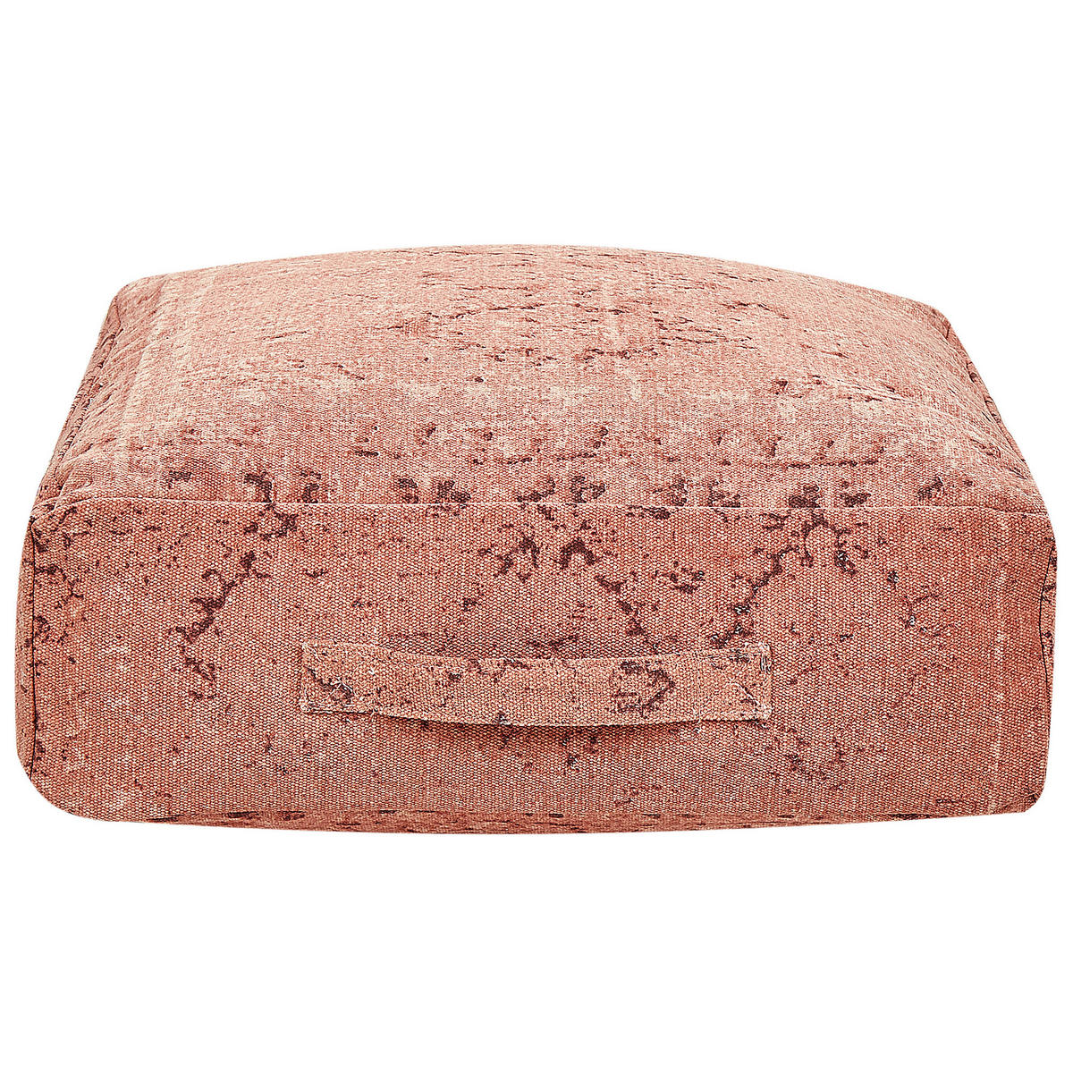 POUF Baumwolle Hellrot Shasa - Hellrot, Textil (50/20/50cm) - Beliani
