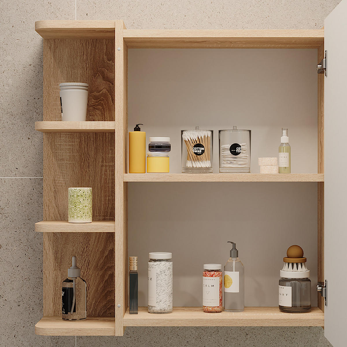 KOUPELNOVÁ ZRCADLOVÁ SKŘÍŇKA Fynn Sonoma - Sonoma dub, kompozitní dřevo (62/64/20.8cm) - Vicco