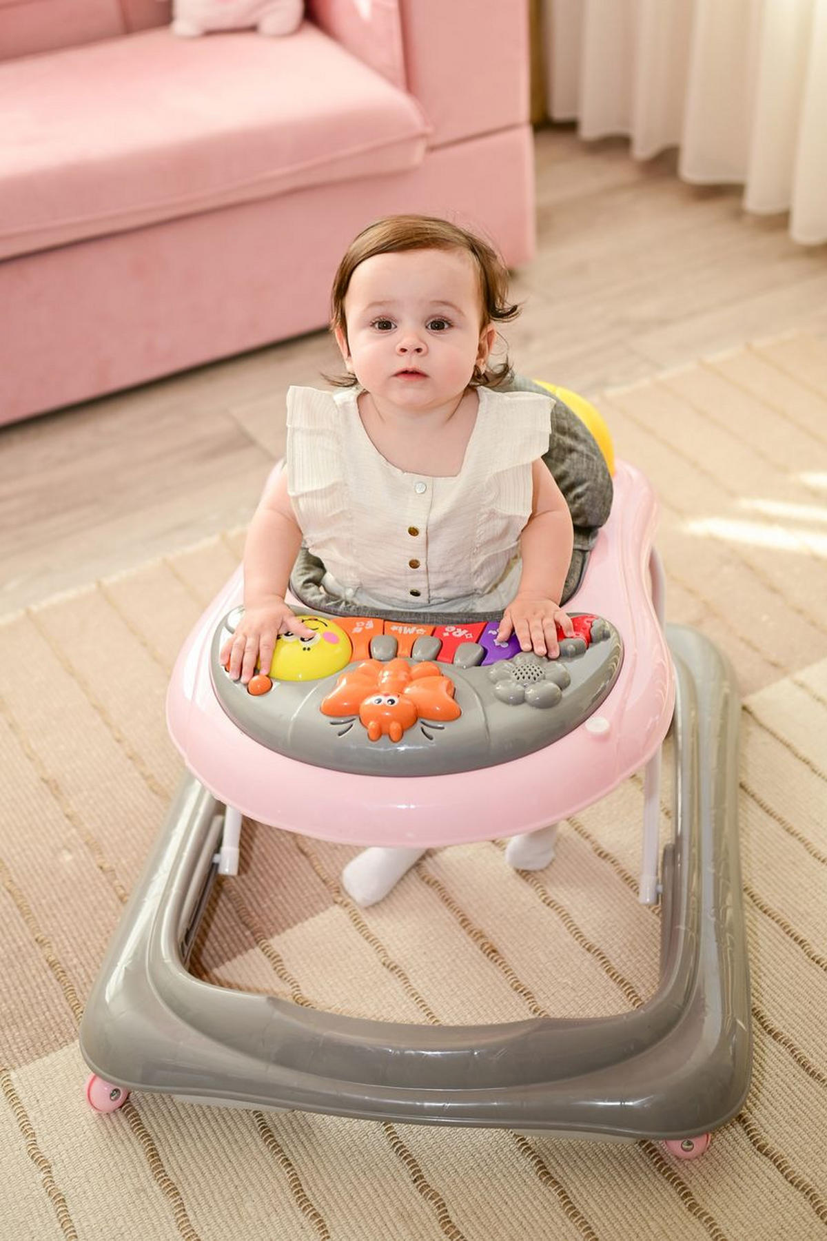 LAUFLERNHILFE My Buggy rosa Treppenstopper höhenverstellbar - Rosa, Kunststoff (62/62/70cm) - Lorelli