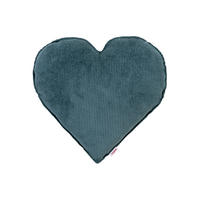 HERZKISSEN HYggelig No.1 nord-blau Cord-Samt 35/40 cm - Blau, Textil (35/40cm) - beties Heimtextil