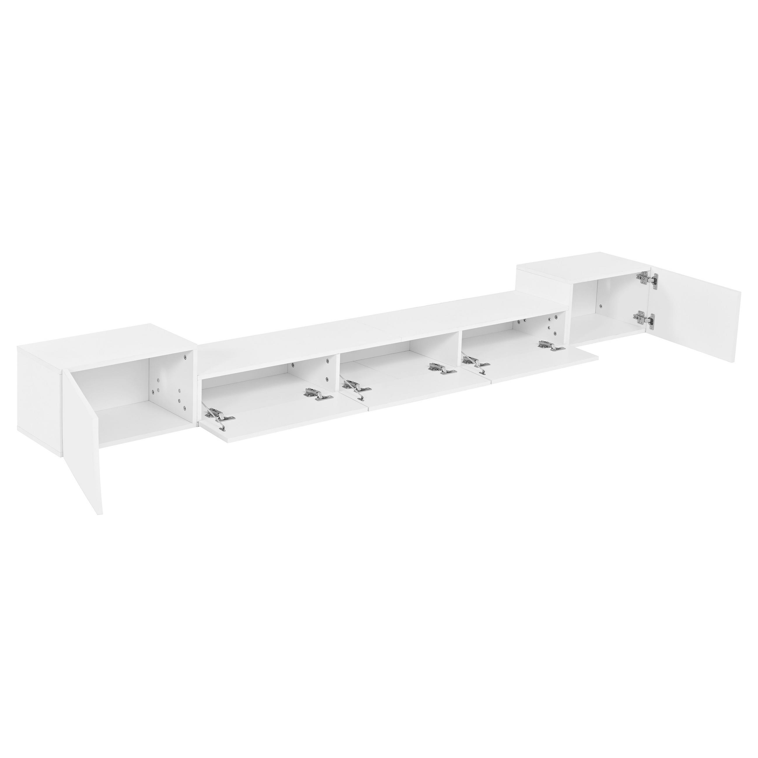 Oxeza Tv-Schrank Weiß 245x26x30 cm