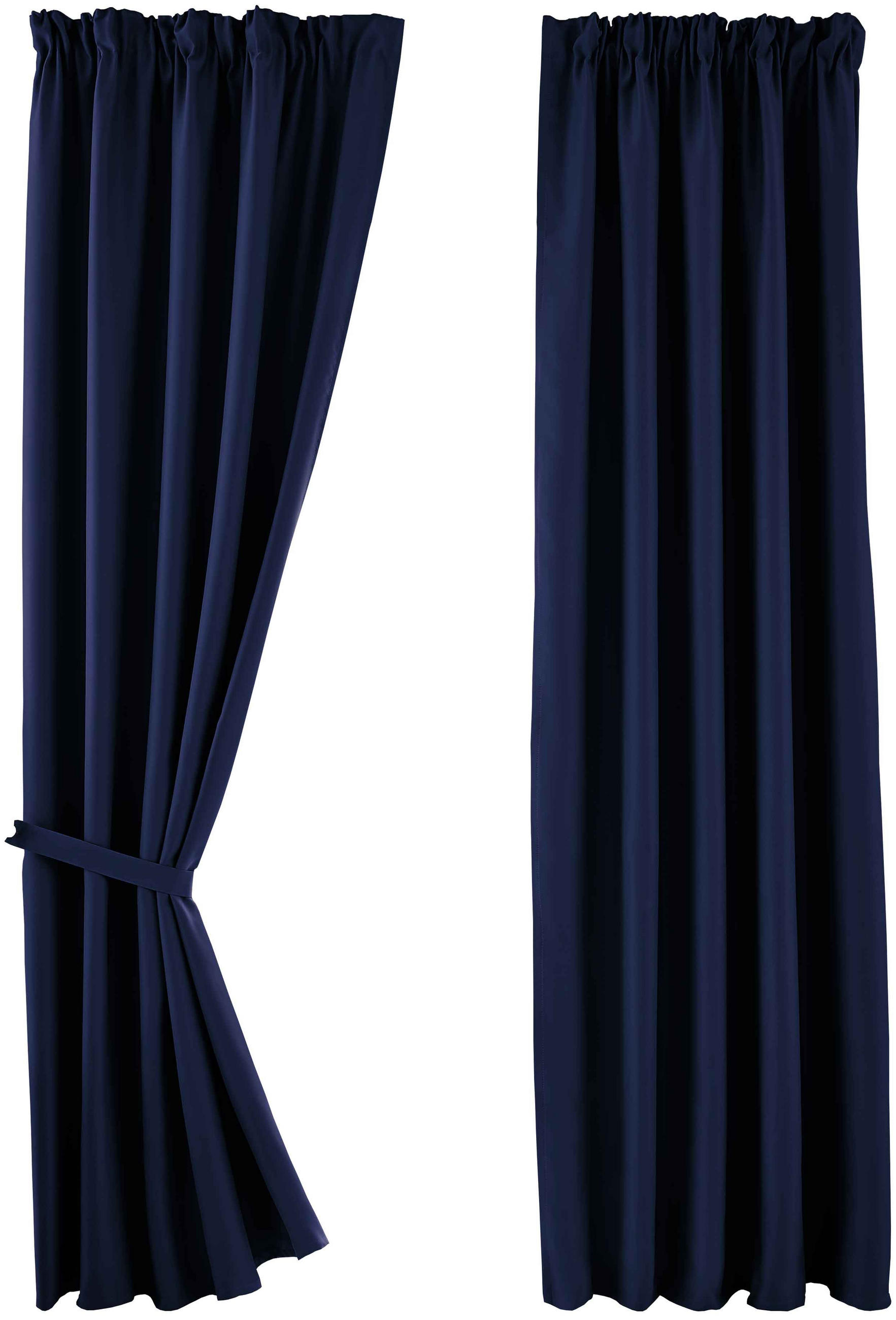 VORHANG 2ER SET NEWYORK HxB 225x295 cm Blau - Blau, Textil (295/225cm) - Gardinenbox