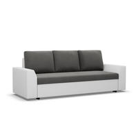 SOFA 3-SITZER MIT SCHLAFFUNKTION LUGO Grau/Weiß - Weiß/Grau, Textil (92/92/232cm) - Mebligo