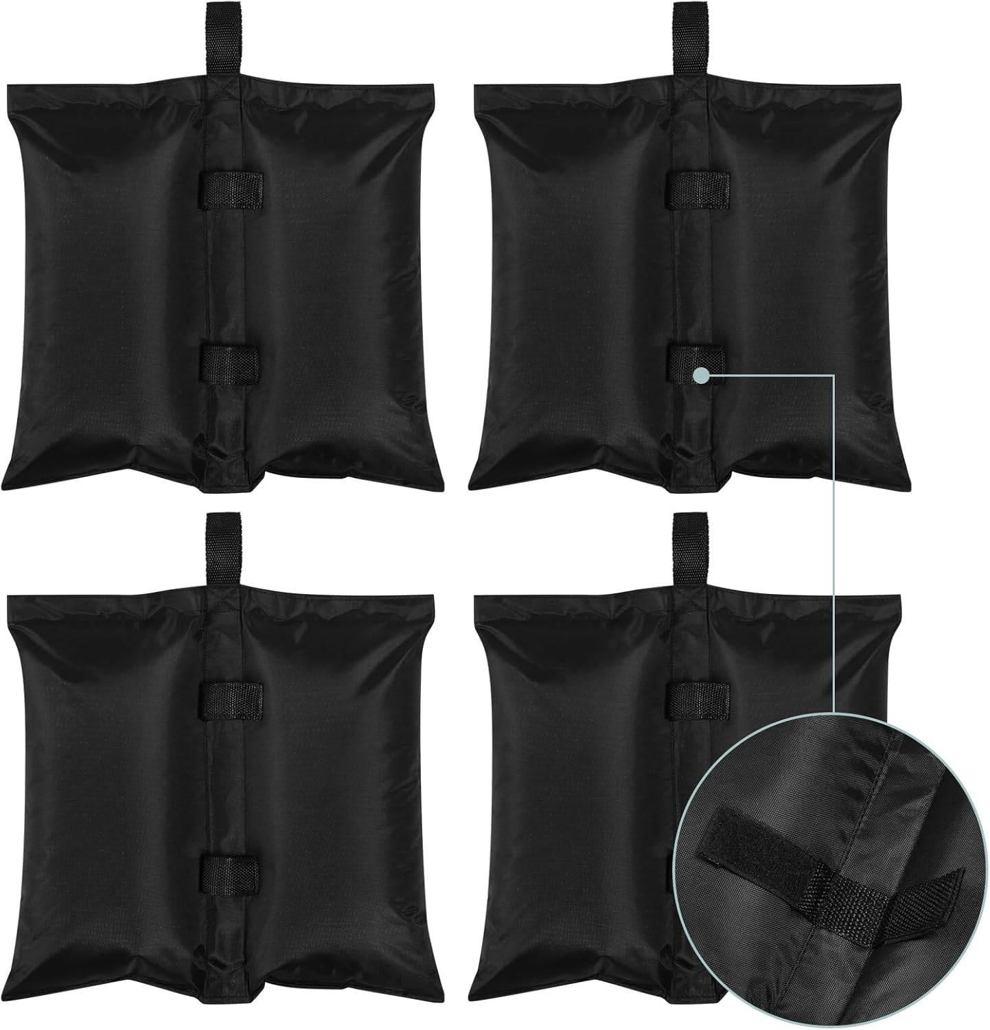 PAVILLON GEWICHTE 4er Set, Gewichtsbeutel, bis 7 kg belastbar, Schwarz - Schwarz, Kunststoff (37/1/34cm) - Woltu