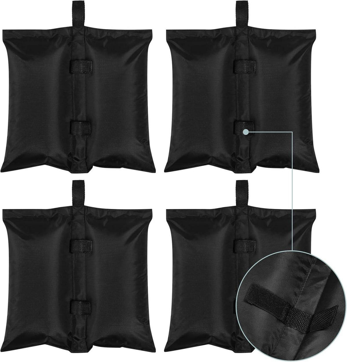 PAVILLON GEWICHTE 4er Set, Gewichtsbeutel, bis 7 kg belastbar, Schwarz - Schwarz, Kunststoff (37/1/34cm) - Woltu